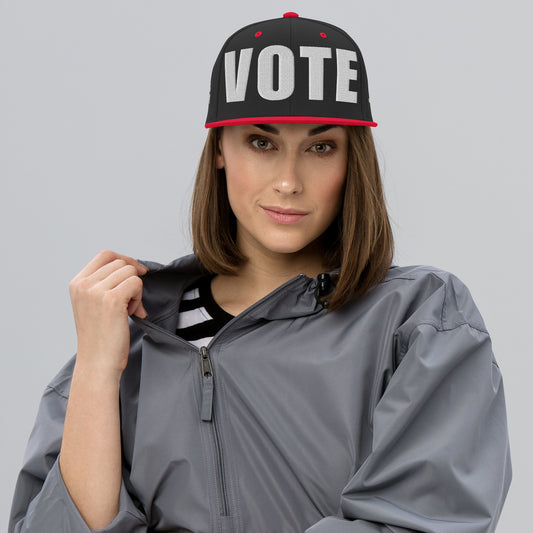 3D Puff Embroidered Vote For Equality & Justice Snapback Hat