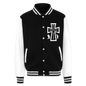 Just Hoods Heavyweight Letterman Jacket - black/white
