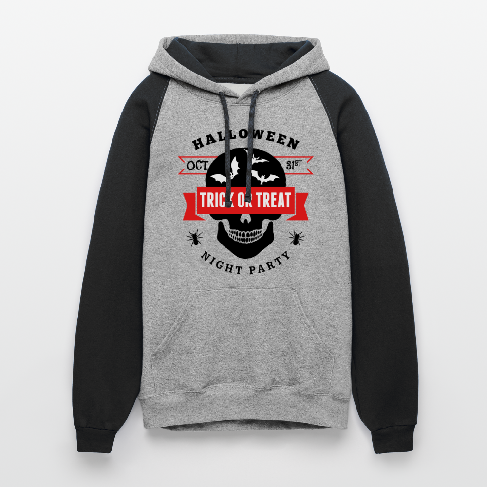 Colorblock Hoodie - heather gray/black