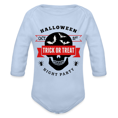 Organic Long Sleeve Baby Bodysuit - sky