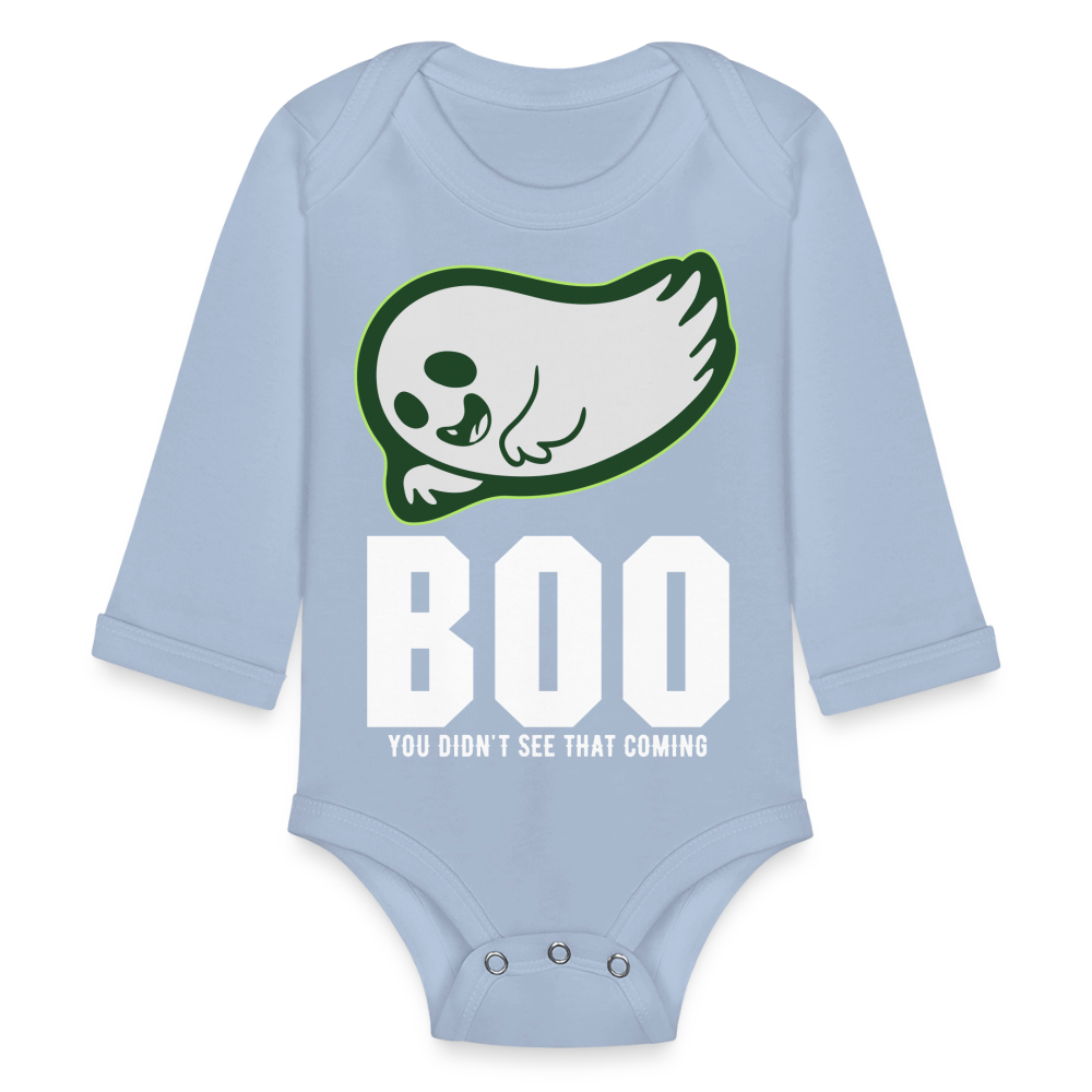 Organic Long Sleeve Baby Bodysuit - sky