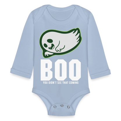 Organic Long Sleeve Baby Bodysuit - sky