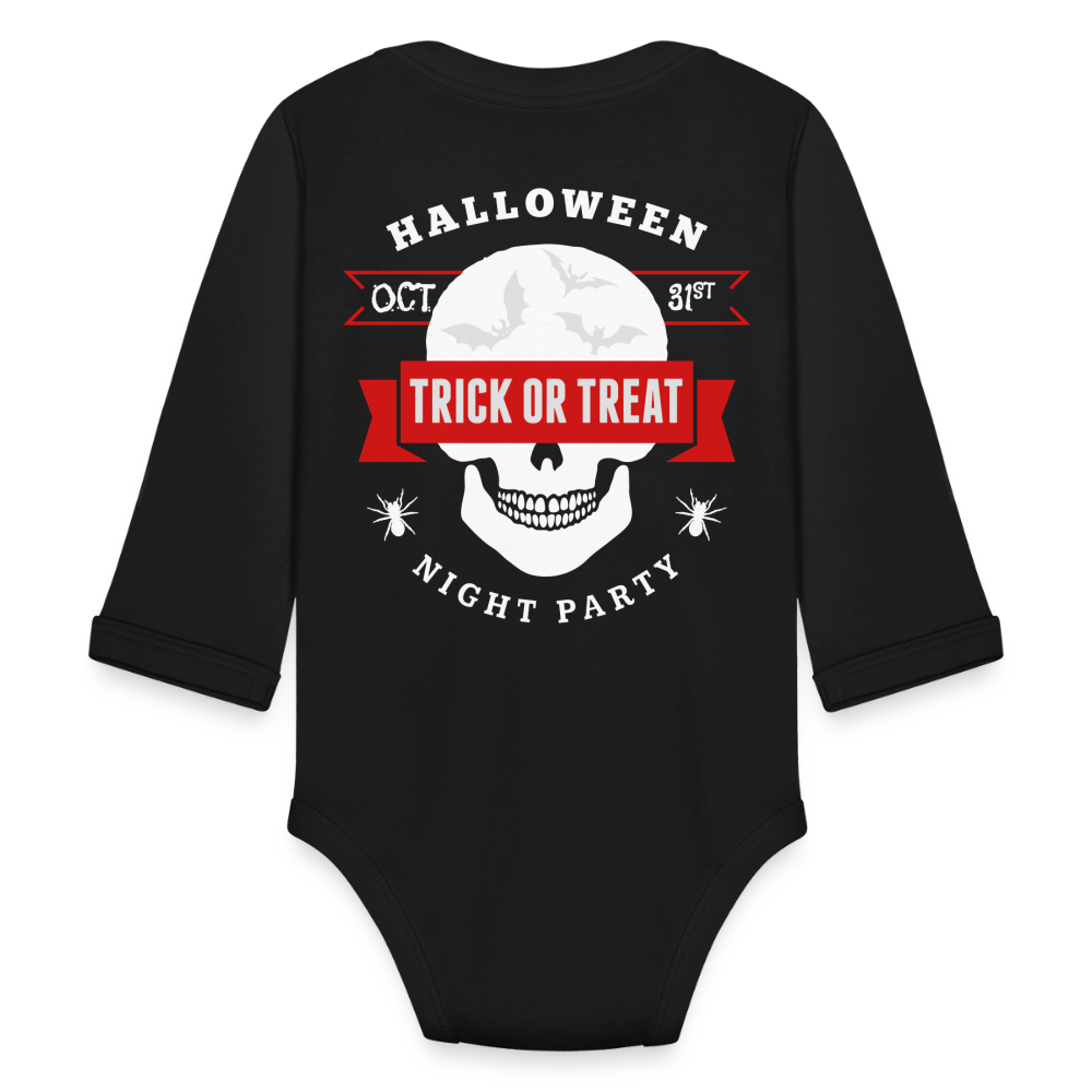 Organic Long Sleeve Baby Bodysuit - black