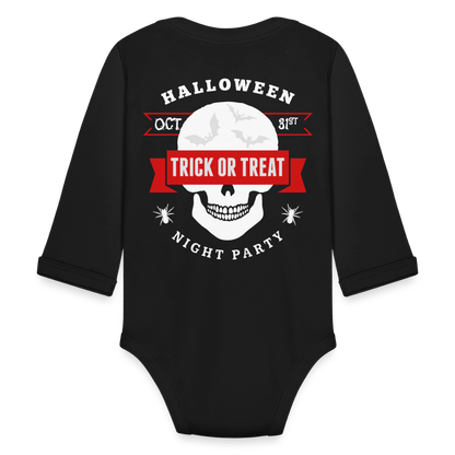 Organic Long Sleeve Baby Bodysuit - black