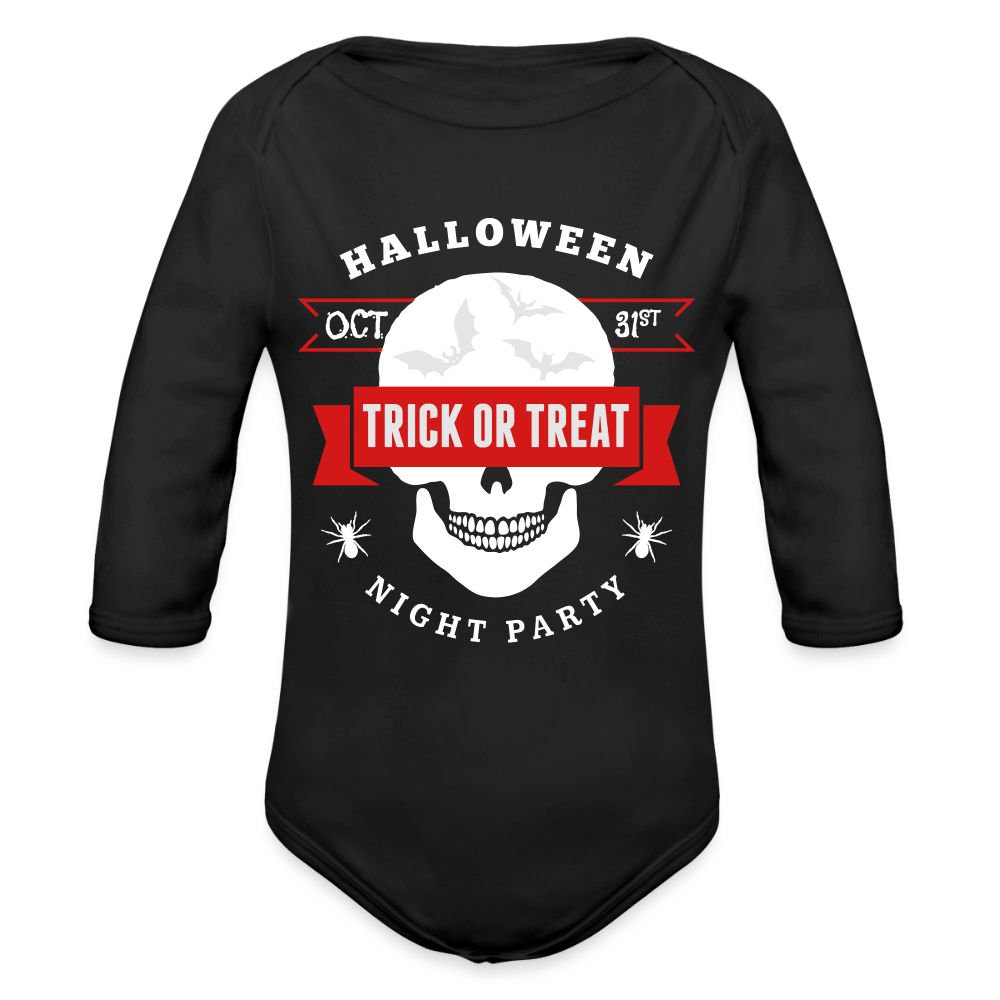 Organic Long Sleeve Baby Bodysuit - black