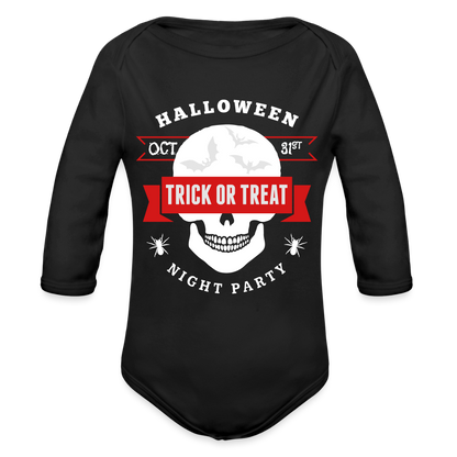 Organic Long Sleeve Baby Bodysuit - black