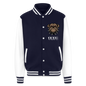 Just Hoods Heavyweight Letterman Jacket - navy/white