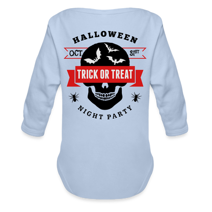 Organic Long Sleeve Baby Bodysuit - sky