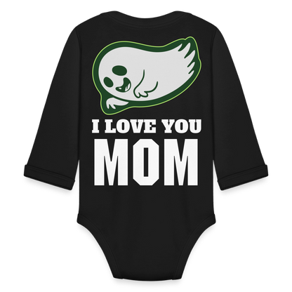 Organic Long Sleeve Baby Bodysuit - black