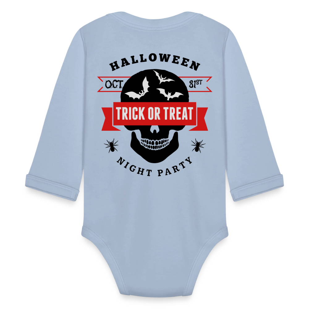 Organic Long Sleeve Baby Bodysuit - sky