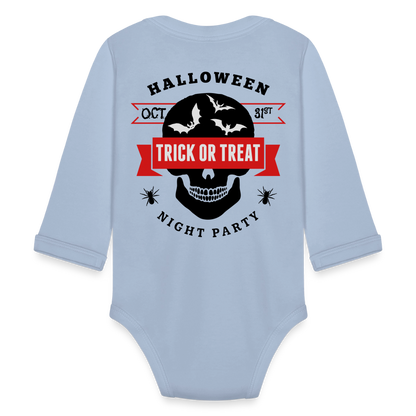 Organic Long Sleeve Baby Bodysuit - sky
