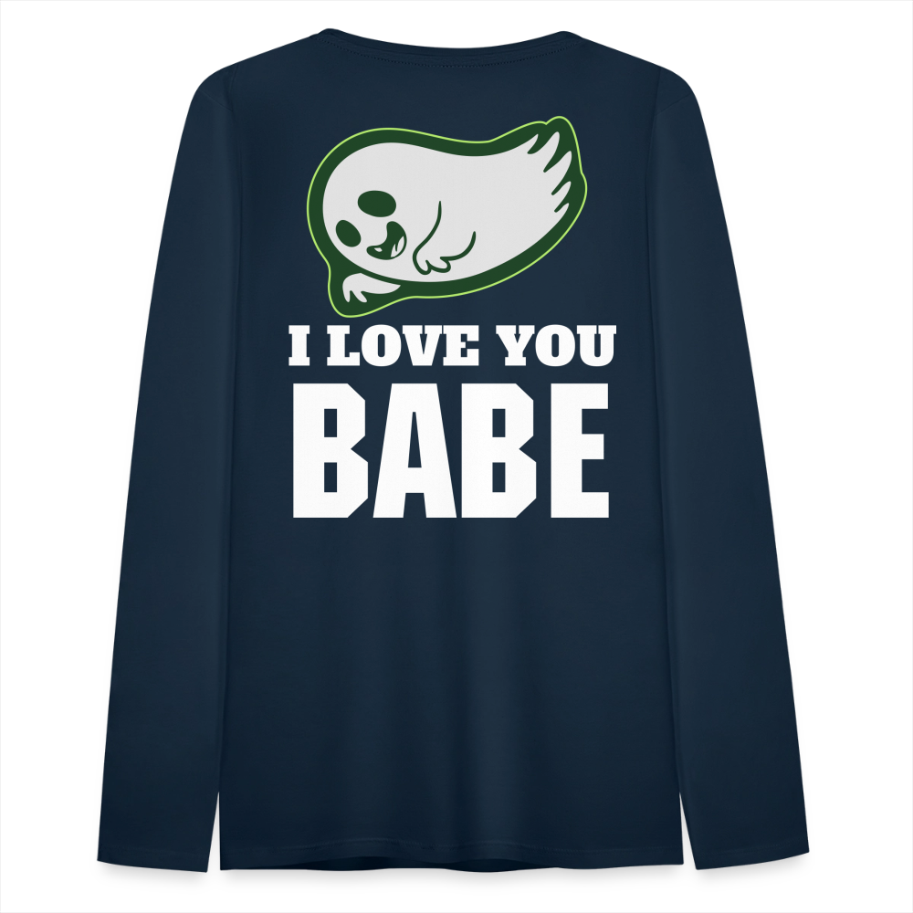 Women's Premium Long Sleeve T-Shirt - deep navy