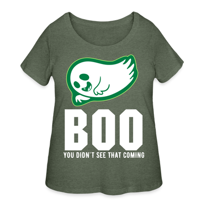 Women’s Curvy T-Shirt - heather military green