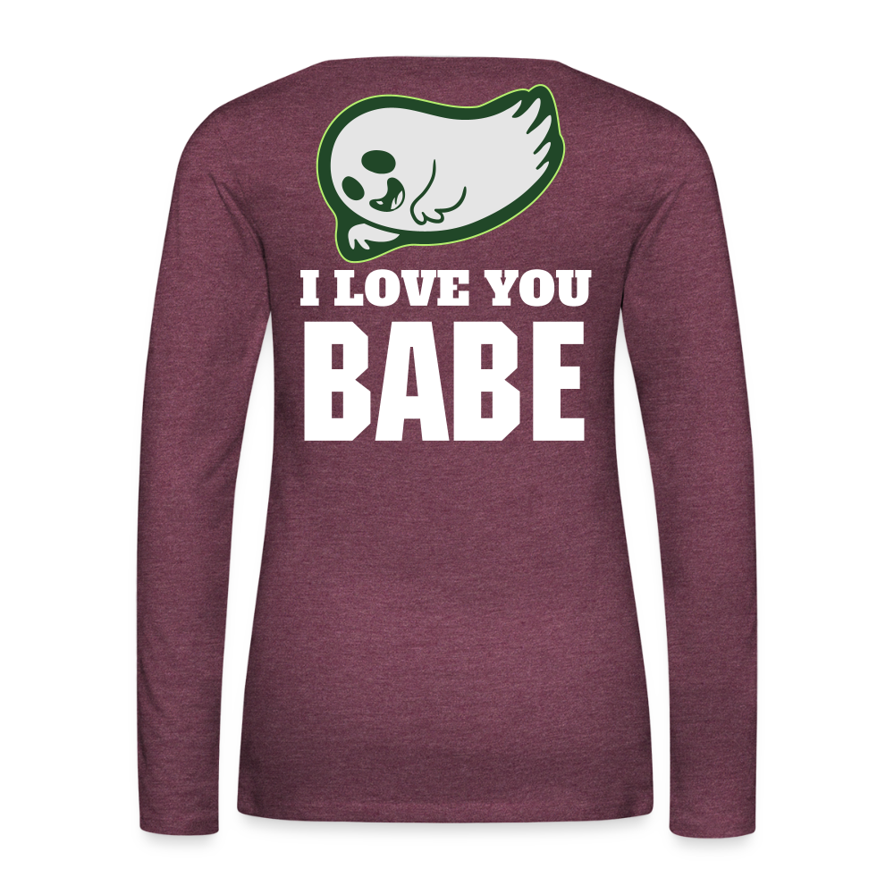 Women's Premium Long Sleeve T-Shirt - heather burgundy