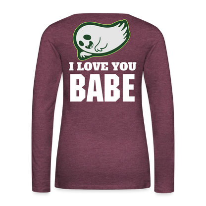 Women's Premium Long Sleeve T-Shirt - heather burgundy