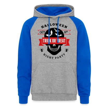 Colorblock Hoodie - heather grey/royal