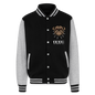 Just Hoods Heavyweight Letterman Jacket - black/heather grey