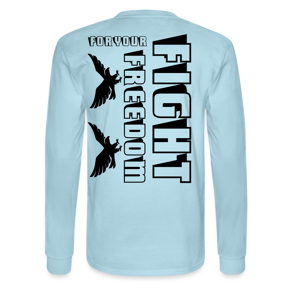 Men's Long Sleeve T-Shirt - powder blue