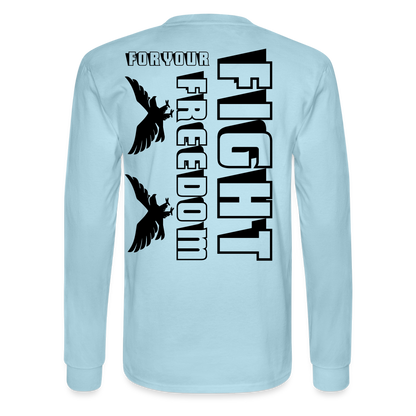 Men's Long Sleeve T-Shirt - powder blue