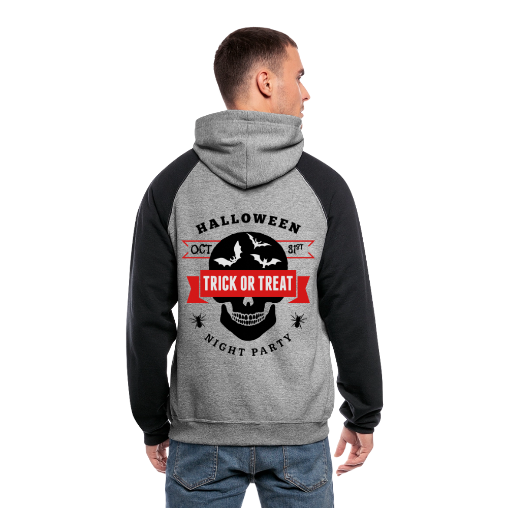 Colorblock Hoodie - heather gray/black