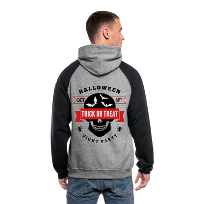 Colorblock Hoodie - heather gray/black