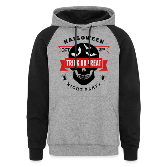 Colorblock Hoodie - heather gray/black