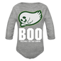 Organic Long Sleeve Baby Bodysuit - heather grey