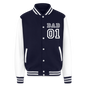 Just Hoods Heavyweight Letterman Jacket - navy/white