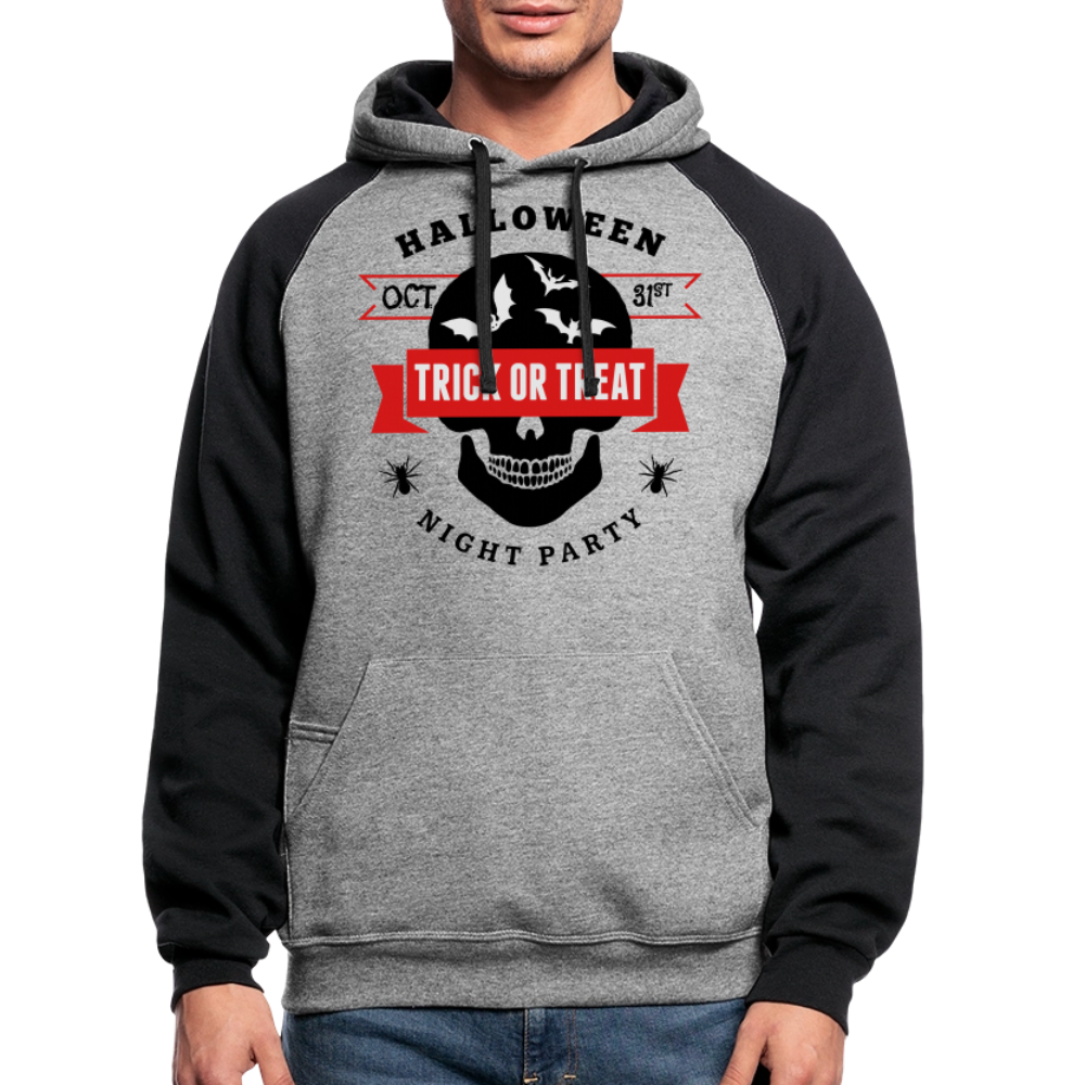 Colorblock Hoodie - heather gray/black