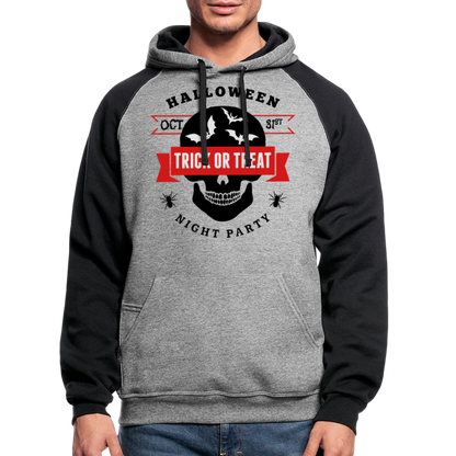 Colorblock Hoodie - heather gray/black