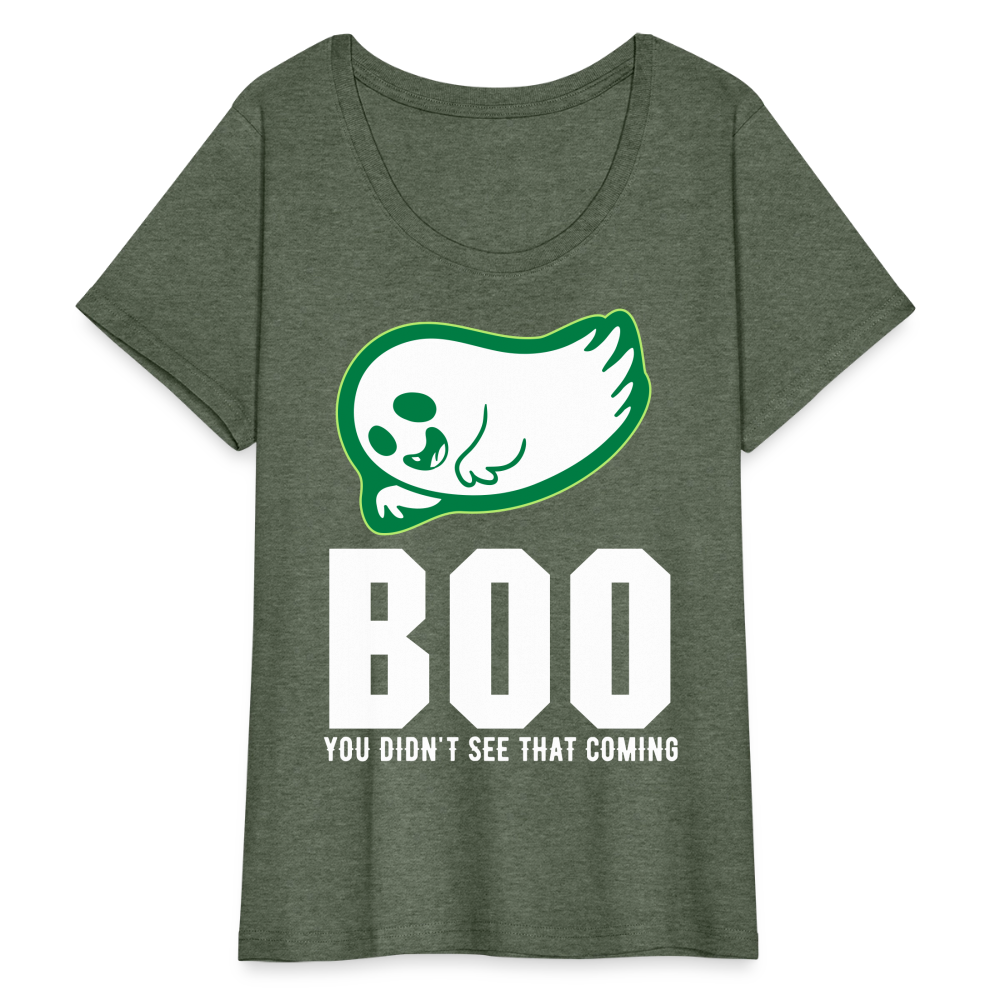Women’s Curvy T-Shirt - heather military green