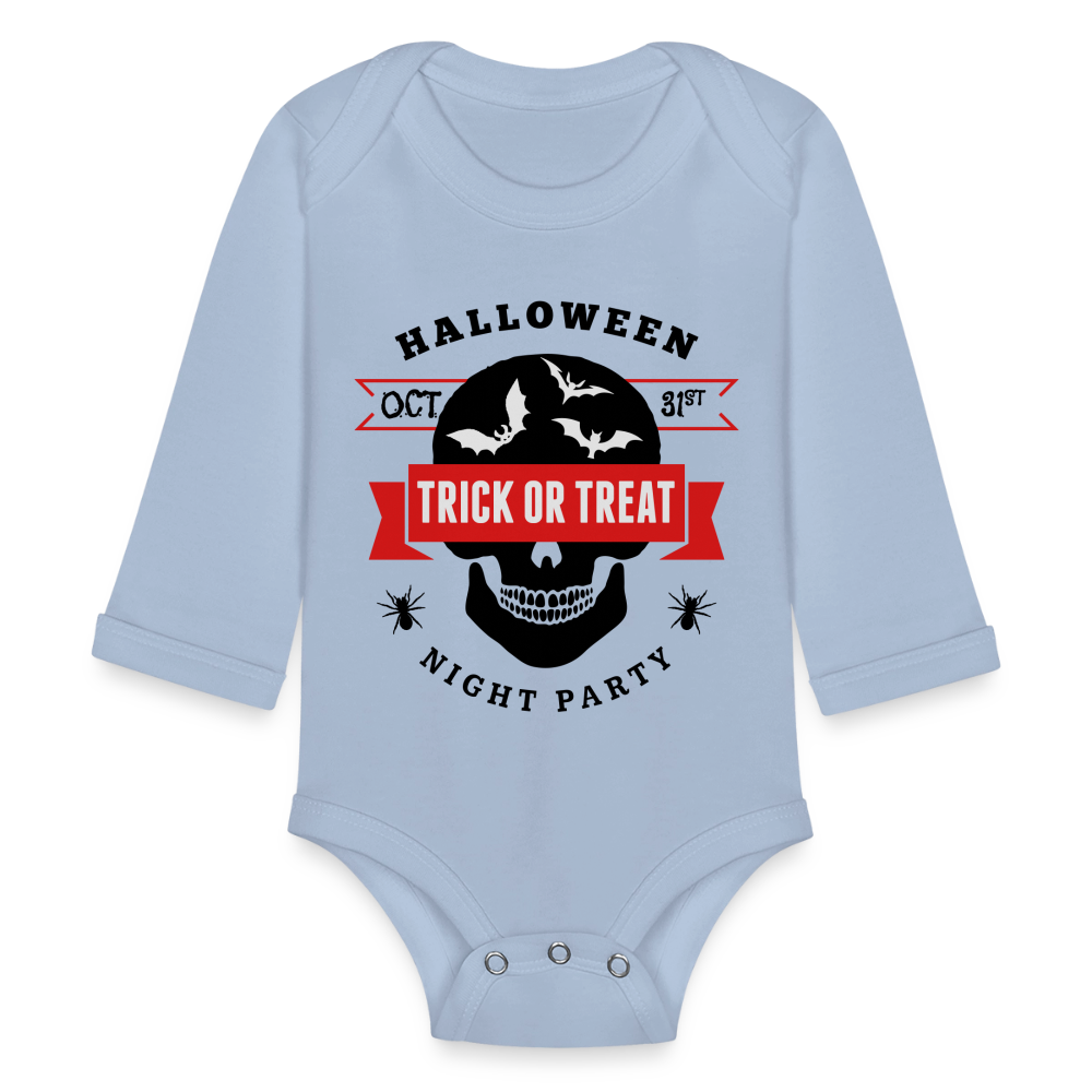 Organic Long Sleeve Baby Bodysuit - sky
