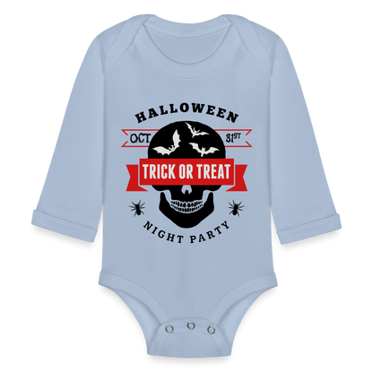 Organic Long Sleeve Baby Bodysuit - sky