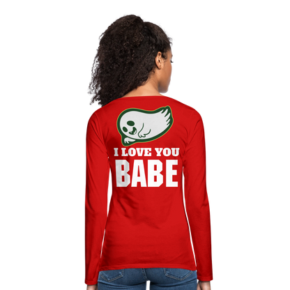 Women's Premium Long Sleeve T-Shirt - red