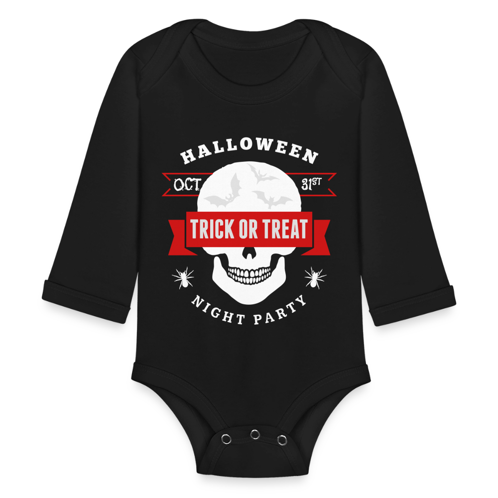 Organic Long Sleeve Baby Bodysuit - black