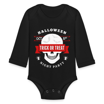 Organic Long Sleeve Baby Bodysuit - black