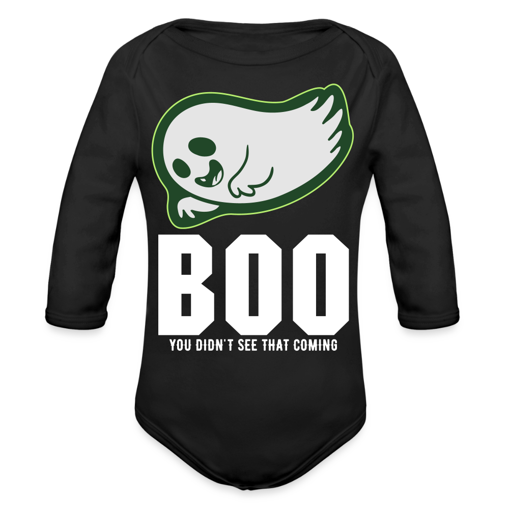 Organic Long Sleeve Baby Bodysuit - black