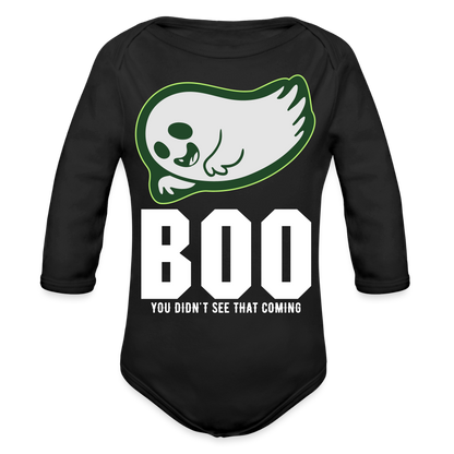 Organic Long Sleeve Baby Bodysuit - black