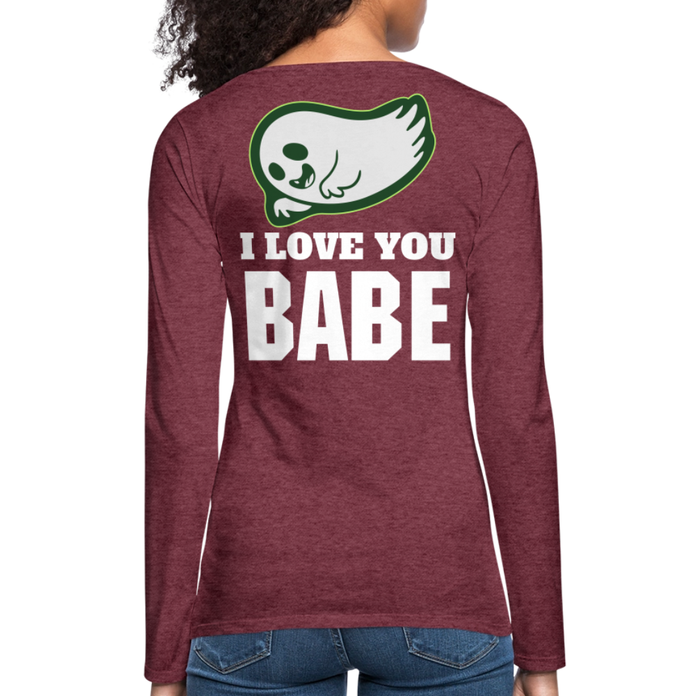 Women's Premium Long Sleeve T-Shirt - heather burgundy