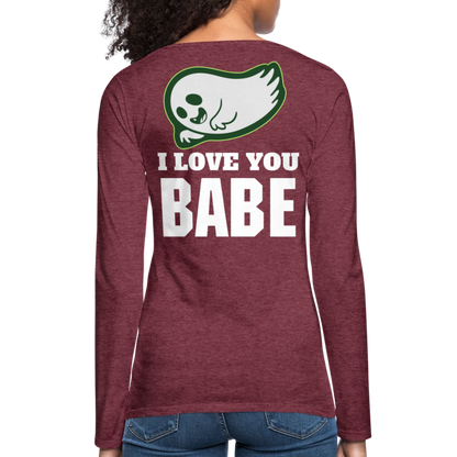 Women's Premium Long Sleeve T-Shirt - heather burgundy