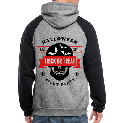 Colorblock Hoodie - heather gray/black