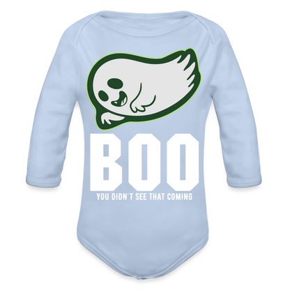 Organic Long Sleeve Baby Bodysuit - sky