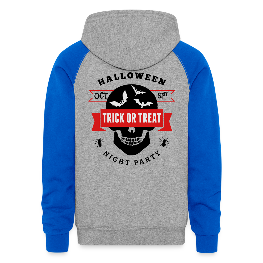 Colorblock Hoodie - heather grey/royal