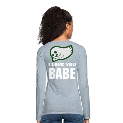 Women's Premium Long Sleeve T-Shirt - heather ice blue