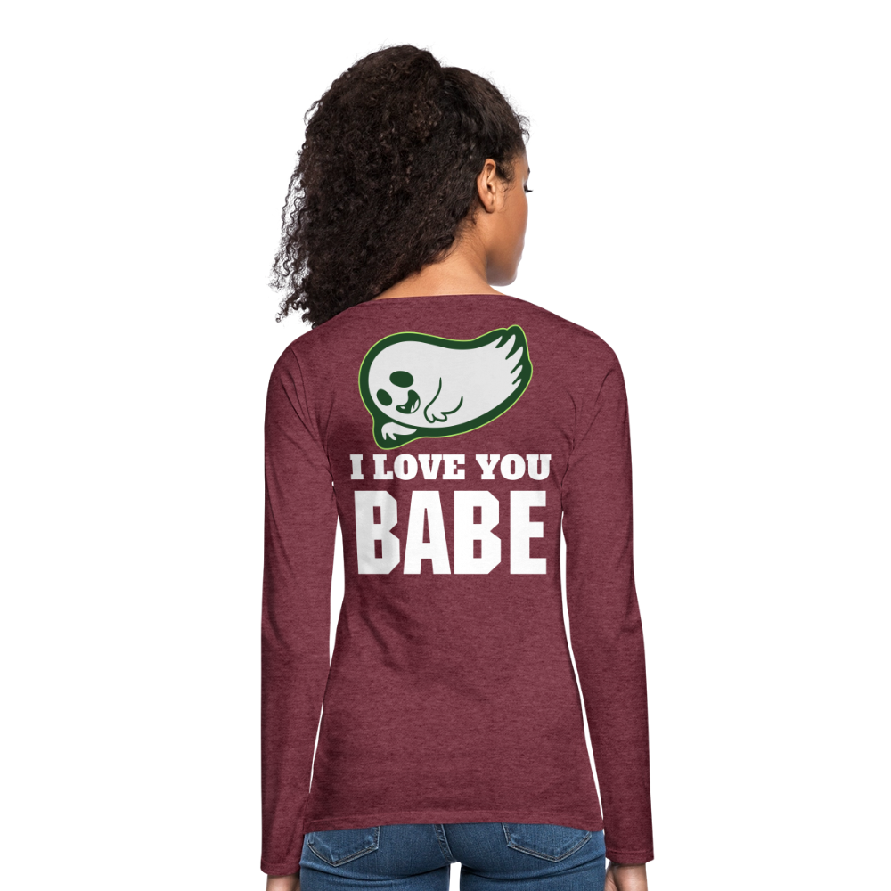 Women's Premium Long Sleeve T-Shirt - heather burgundy