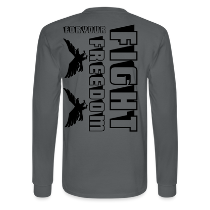 Men's Long Sleeve T-Shirt - charcoal