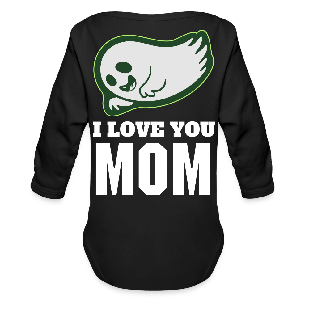 Organic Long Sleeve Baby Bodysuit - black