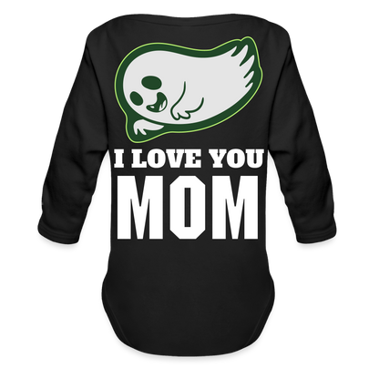 Organic Long Sleeve Baby Bodysuit - black