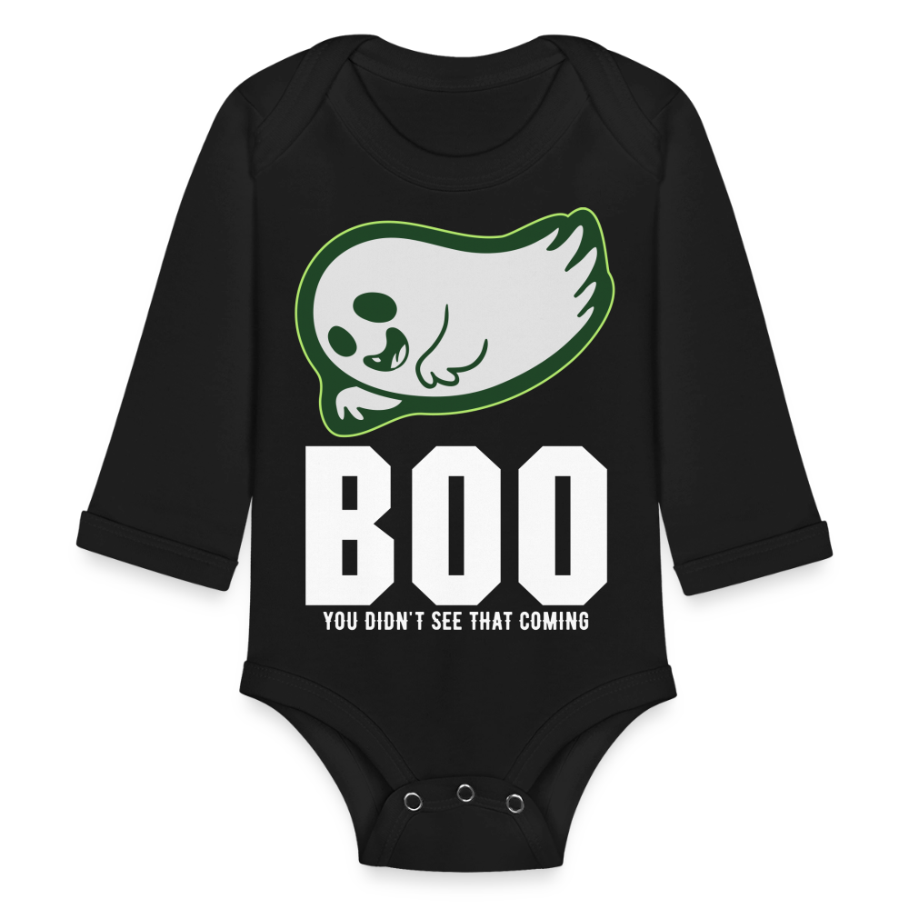 Organic Long Sleeve Baby Bodysuit - black