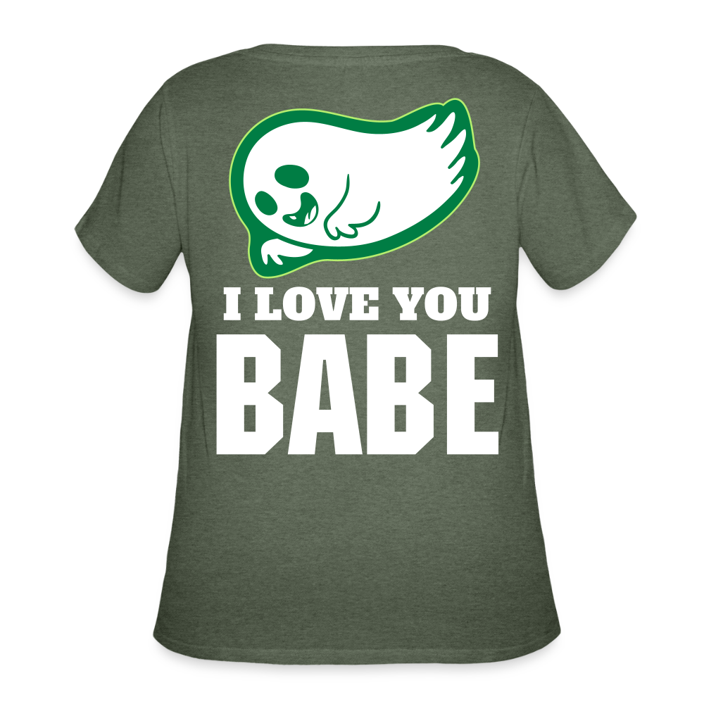 Women’s Curvy T-Shirt - heather military green